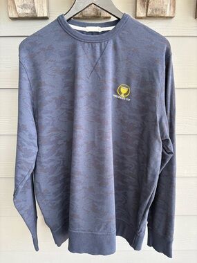 Tasc Navy Camo Presidents Cup Crewneck Sweatshirt Quail Hollow Golf Size XXL
